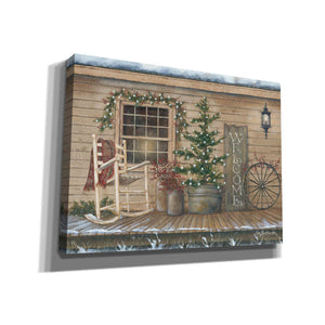 'Winter Country Porch' by Pam Britton, Canvas Wall Art