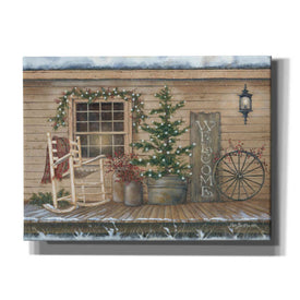 'Winter Country Porch' by Pam Britton, Canvas Wall Art
