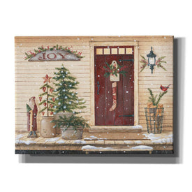 'Folk Art Santa Porch' by Pam Britton, Canvas Wall Art