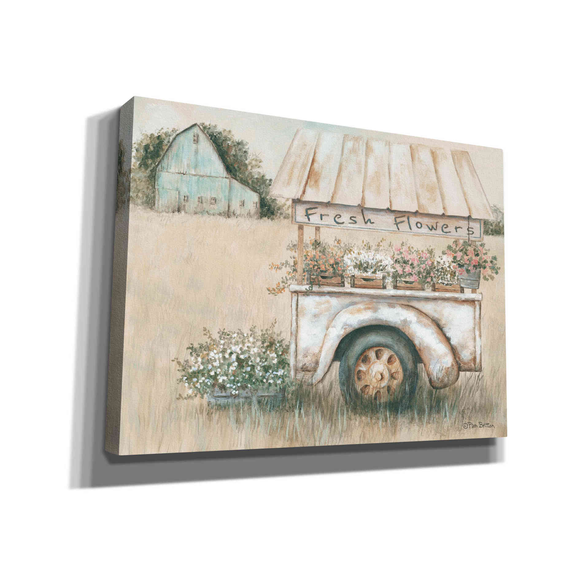 'Fresh Flowers for Sale' by Pam Britton, Canvas Wall Art