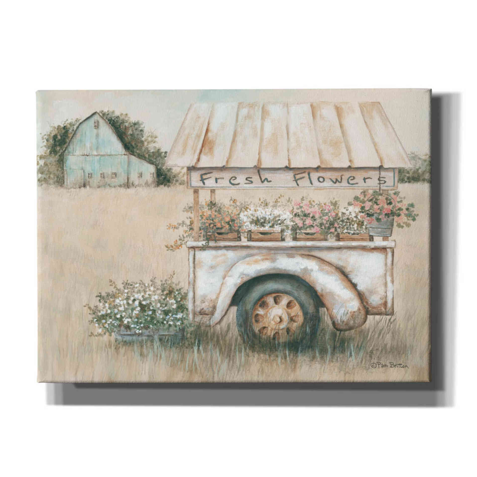 'Fresh Flowers for Sale' by Pam Britton, Canvas Wall Art