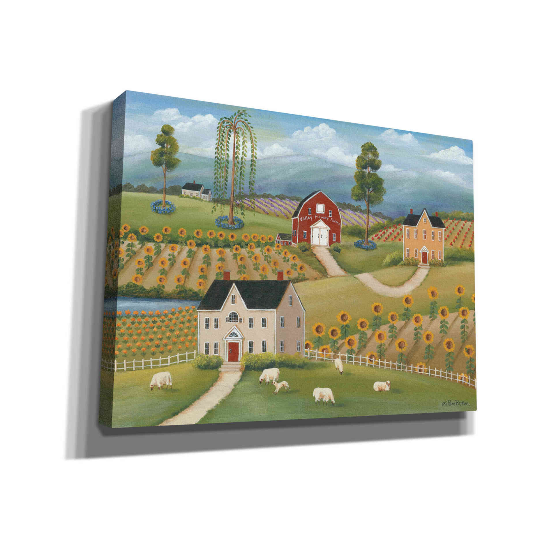 'Valley Flower Farms' by Pam Britton, Canvas Wall Art