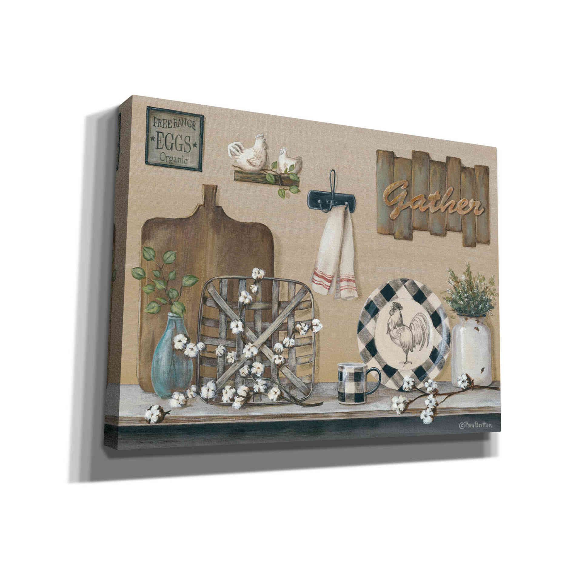 'Farmhouse Kitchen' by Pam Britton, Canvas Wall Art