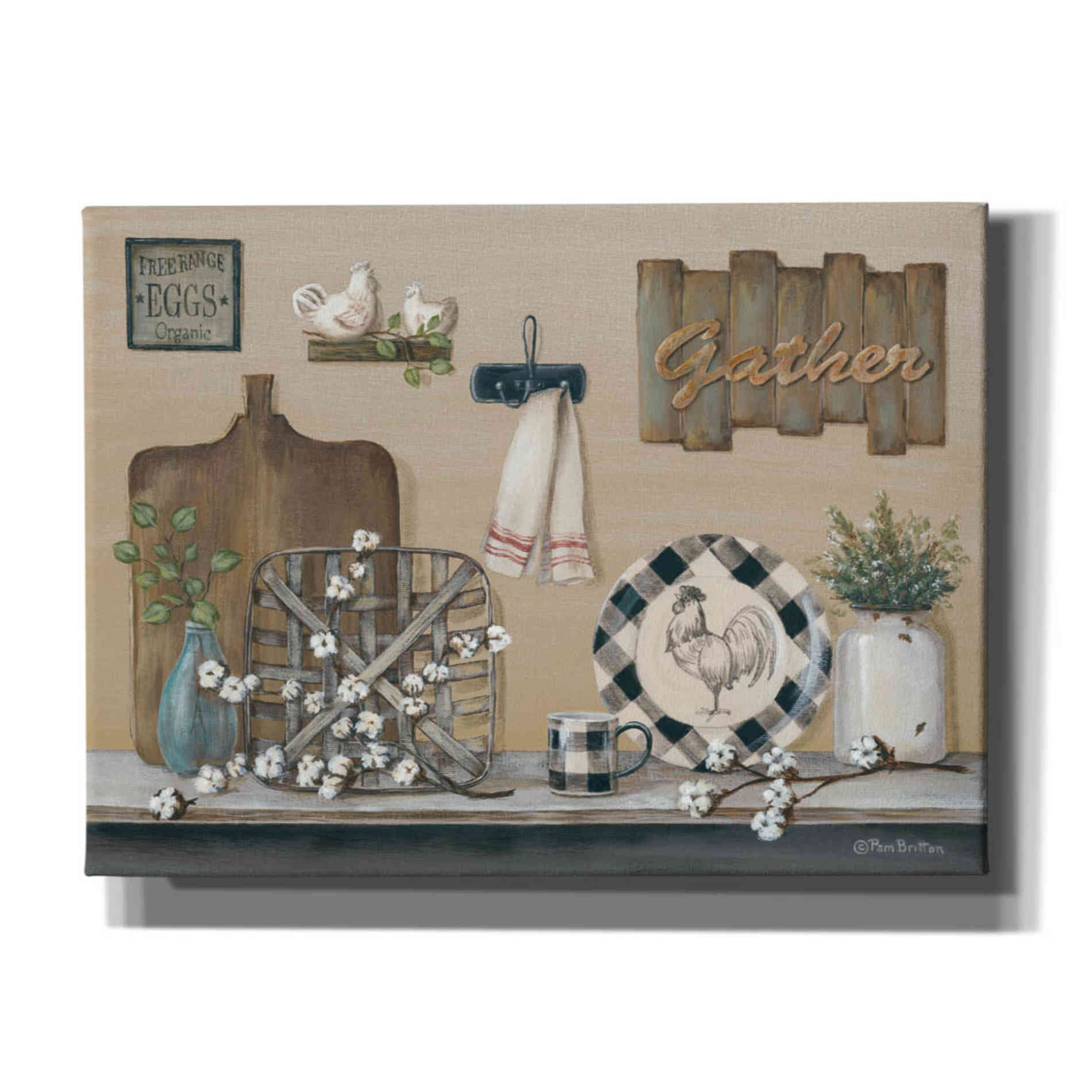 'Farmhouse Kitchen' by Pam Britton, Canvas Wall Art