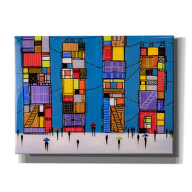 'Rainy Night Walk' by Ekaterina Ermilkina, Canvas Wall Art