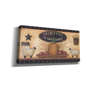'Primitives & Antiques Shelf' by Pam Britton, Canvas Wall Art