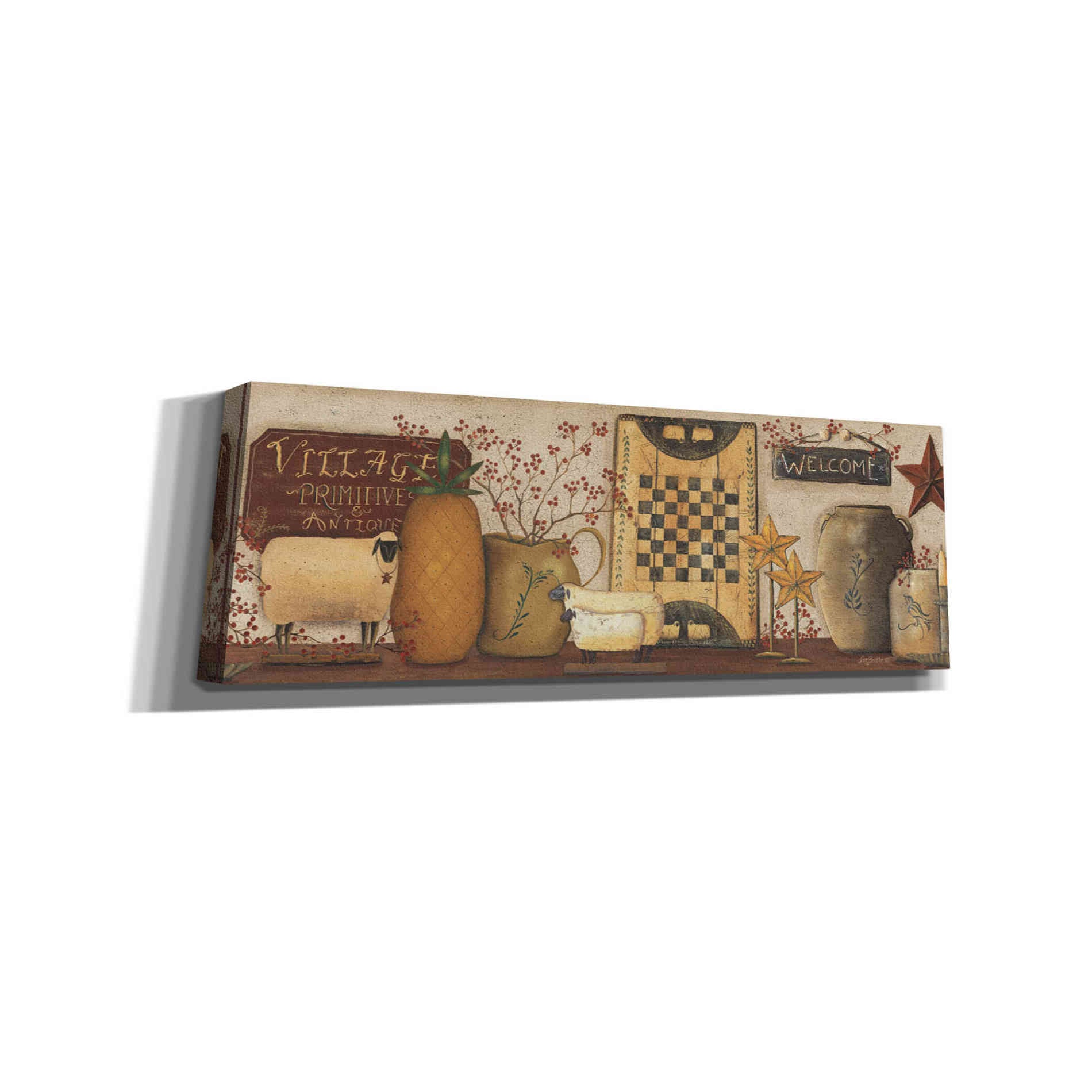 'Village Welcome' by Pam Britton, Canvas Wall Art