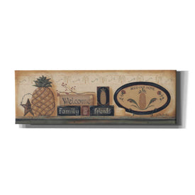 'Welcome Family & Friends' by Pam Britton, Canvas Wall Art