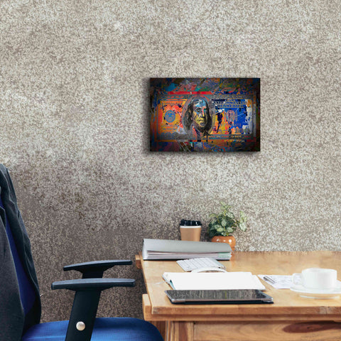 Image of 'Benjamin's Hundreds ' by Epic Portfolio Giclee Canvas Wall Art,18x12