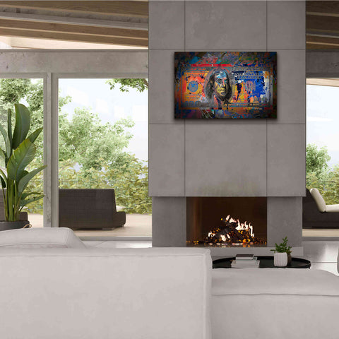 Image of 'Benjamin's Hundreds ' by Epic Portfolio Giclee Canvas Wall Art,40x26