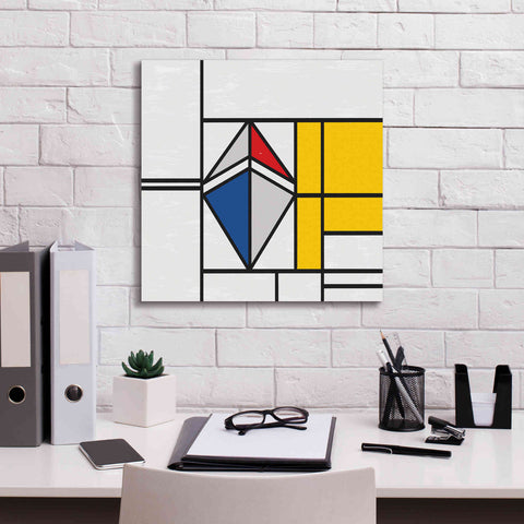 Image of 'Mondrian 3937 Ethereum Crypto Art-02' by Epic Portfolio, Giclee Canvas Wall Art,18 x 18
