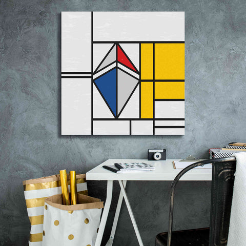 Image of 'Mondrian 3937 Ethereum Crypto Art-02' by Epic Portfolio, Giclee Canvas Wall Art,26 x 26