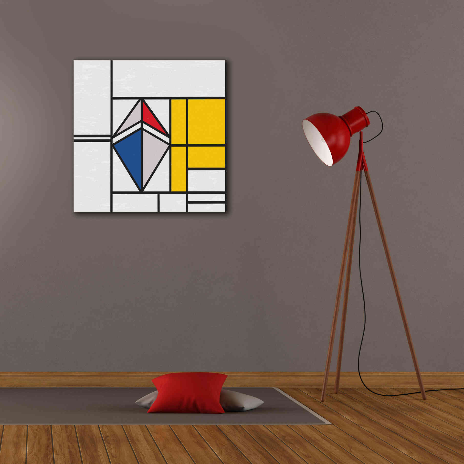 'Mondrian 3937 Ethereum Crypto Art-02' by Epic Portfolio, Giclee Canvas Wall Art,26 x 26