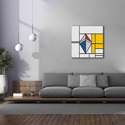 Image of 'Mondrian 3937 Ethereum Crypto Art-02' by Epic Portfolio, Giclee Canvas Wall Art,37 x 37