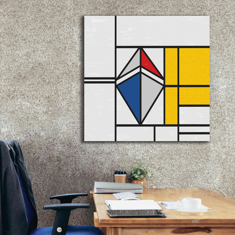 Image of 'Mondrian 3937 Ethereum Crypto Art-02' by Epic Portfolio, Giclee Canvas Wall Art,37 x 37