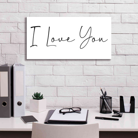 Image of 'I Love You' by Epic Portfolio, Giclee Canvas Wall Art,24x12