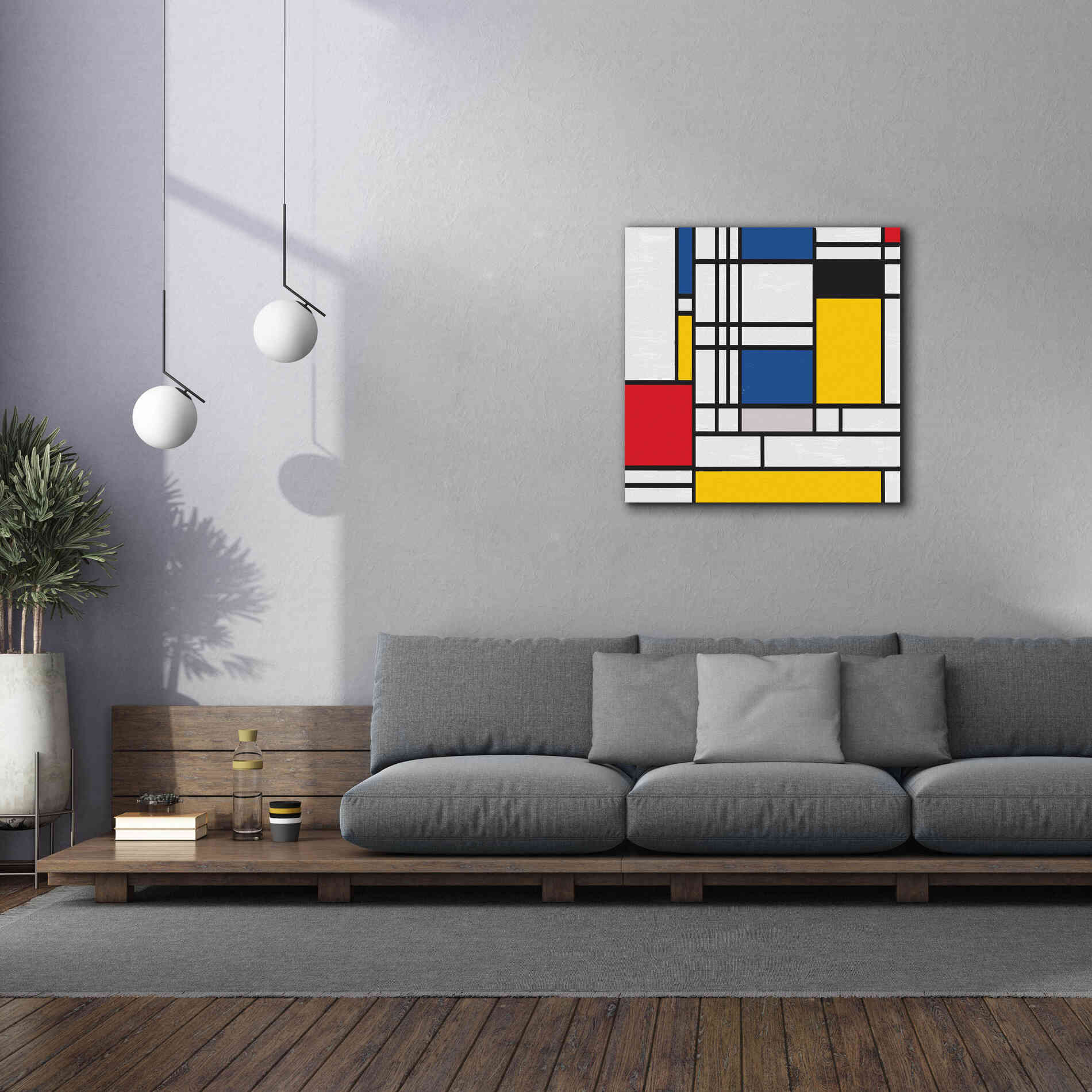 'Mondrian NFT2' by Epic Portfolio, Giclee Canvas Wall Art,37x37