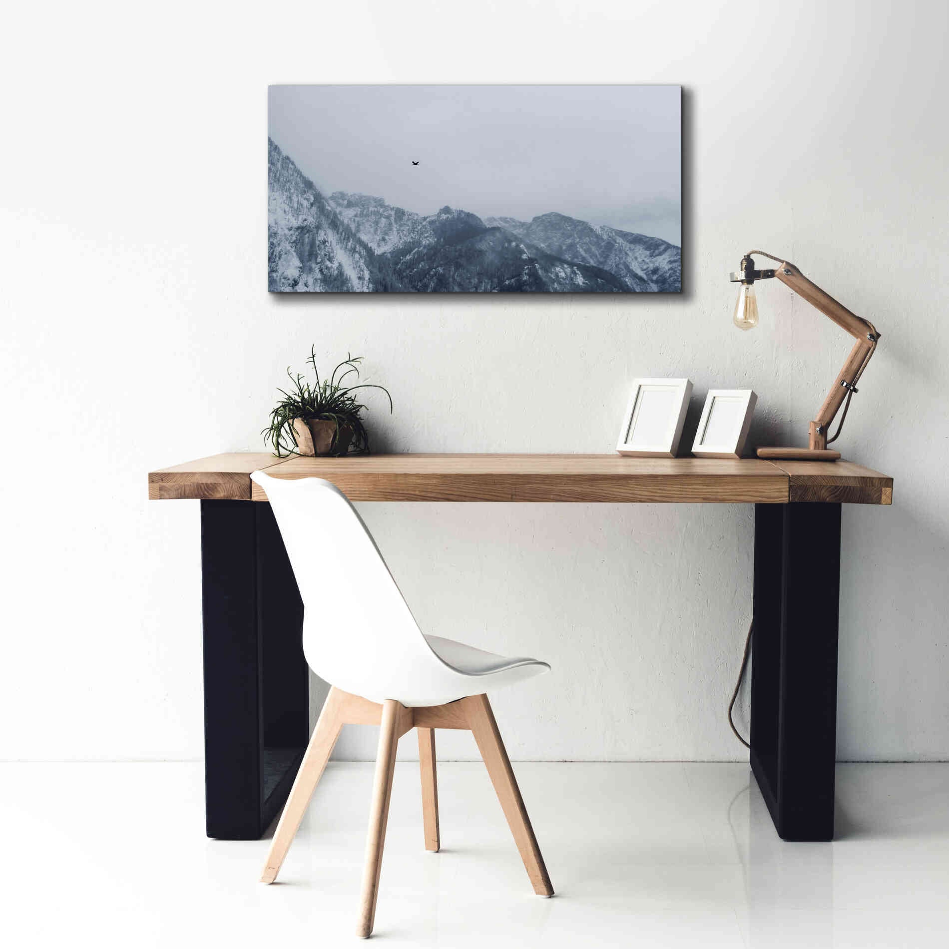 'Alpine Winter Bird' by Epic Portfolio, Giclee Canvas Wall Art,40x20