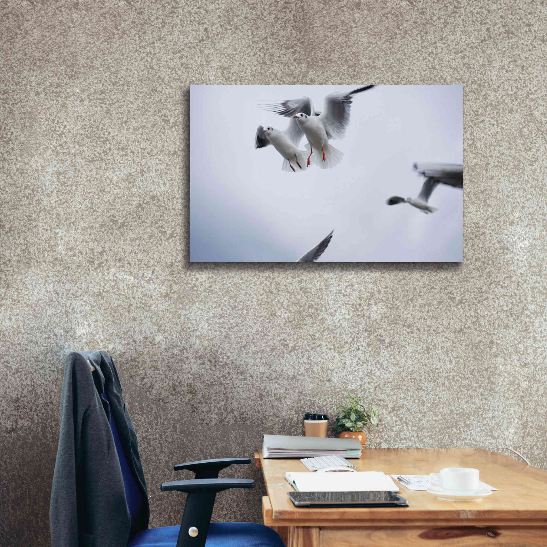 'Bird Hug' by Epic Portfolio, Giclee Canvas Wall Art,40x26