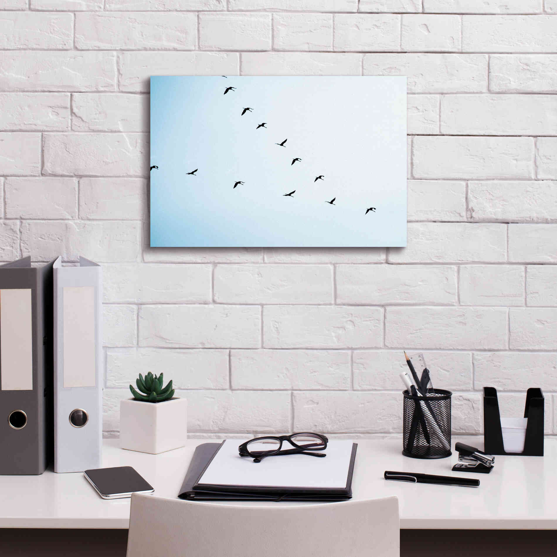 'V Formation' by Epic Portfolio, Giclee Canvas Wall Art,18x12