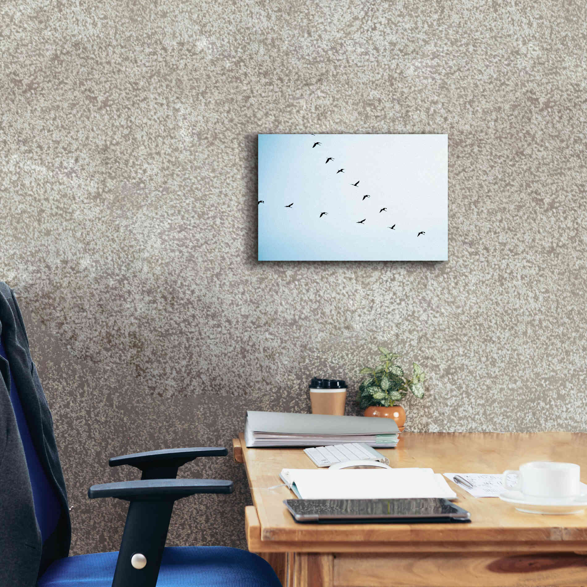 'V Formation' by Epic Portfolio, Giclee Canvas Wall Art,18x12