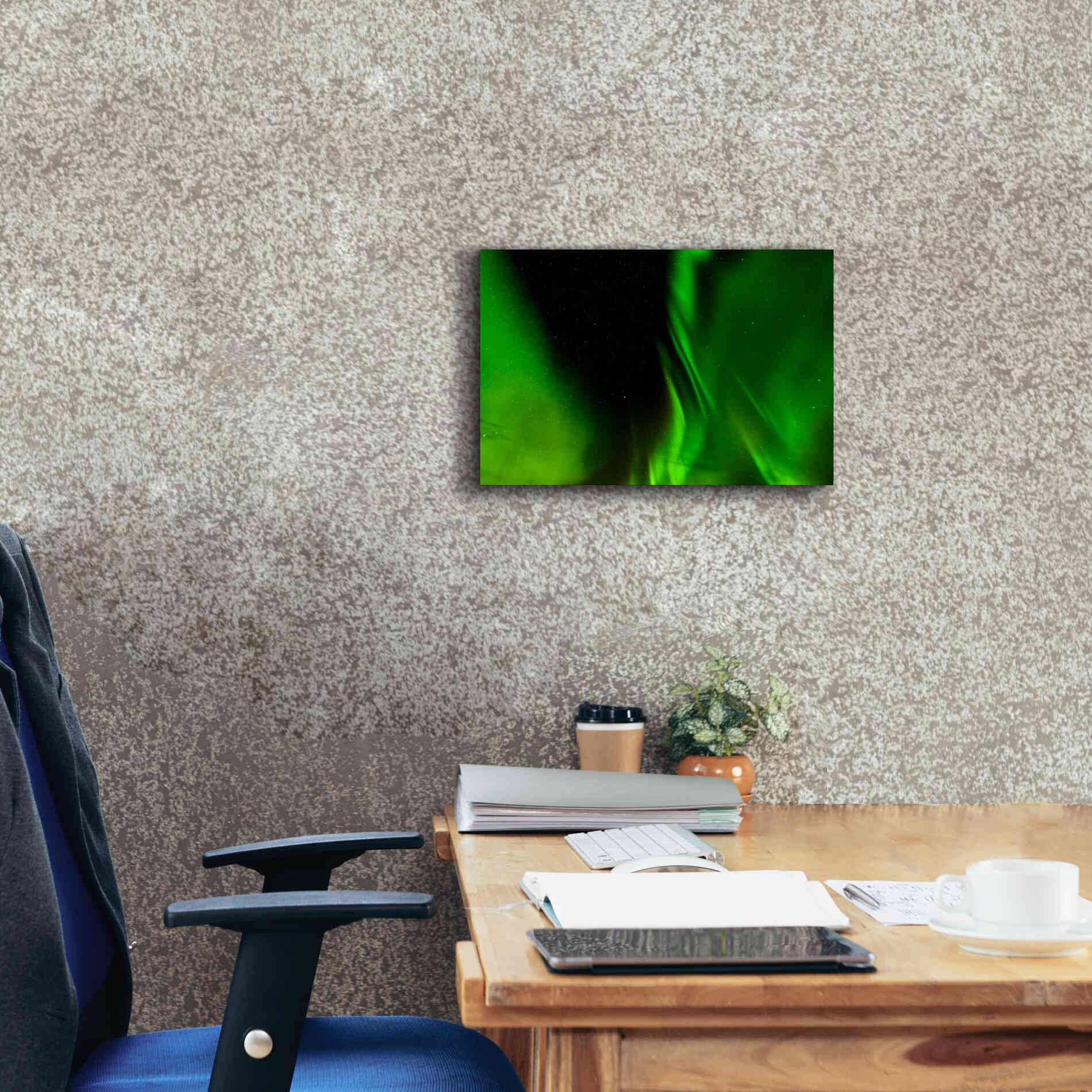 'A Beautiful Green Aurora Borealis' by Epic Portfolio, Giclee Canvas Wall Art,18x12