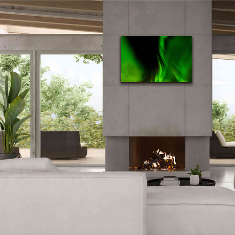 Image of 'A Beautiful Green Aurora Borealis' by Epic Portfolio, Giclee Canvas Wall Art,40x26