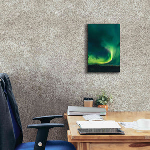 'Amazing Northern Lights Green' by Epic Portfolio, Giclee Canvas Wall Art,12x18