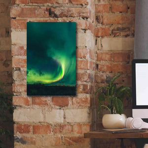 'Amazing Northern Lights Green' by Epic Portfolio, Giclee Canvas Wall Art,12x18