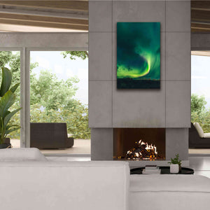 'Amazing Northern Lights Green' by Epic Portfolio, Giclee Canvas Wall Art,26x40