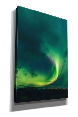 Image of 'Amazing Northern Lights Green' by Epic Portfolio, Giclee Canvas Wall Art