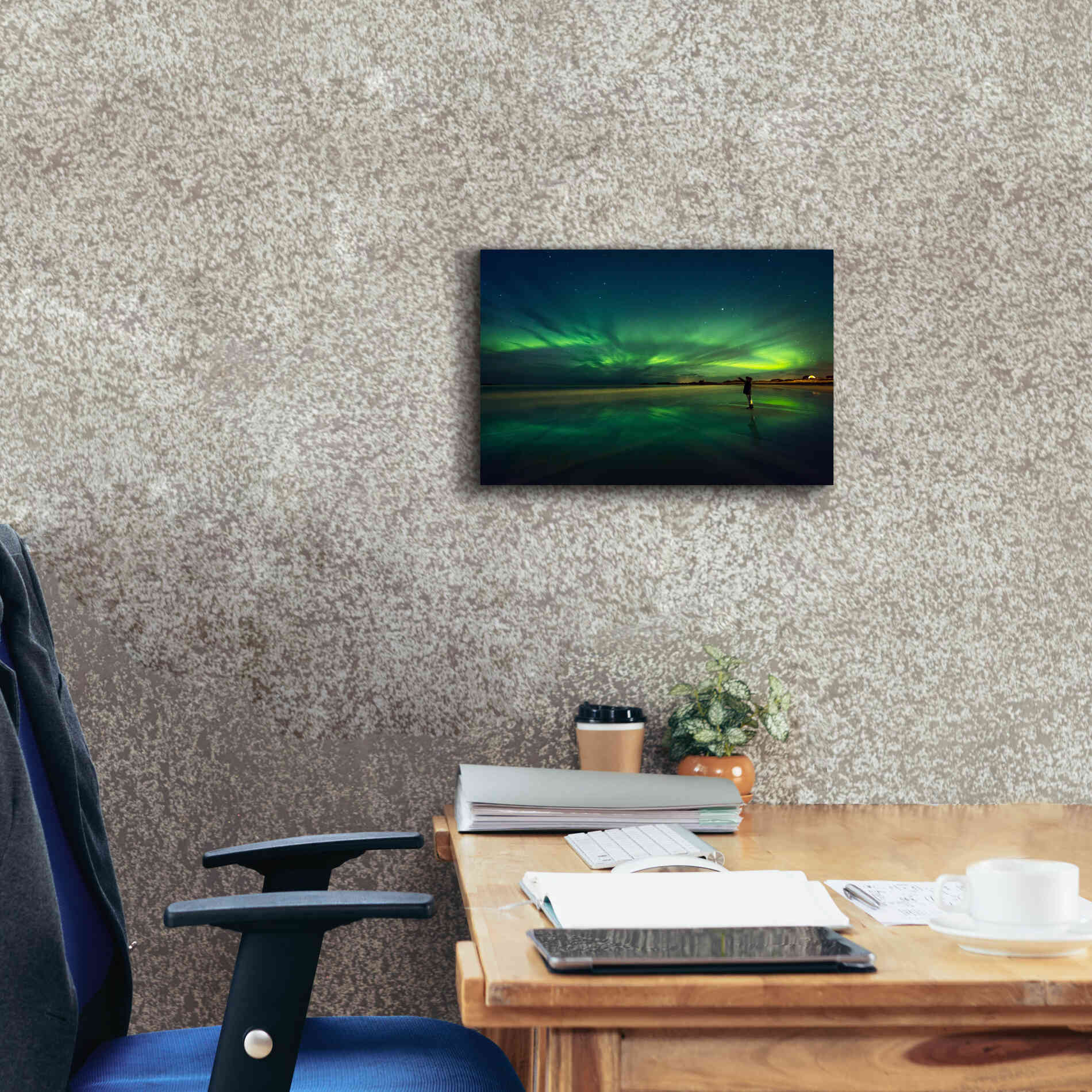 'Amazing View On The Northern Lights' by Epic Portfolio, Giclee Canvas Wall Art,18x12
