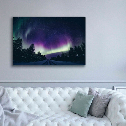 Image of 'Colorful Polar Arctic Northern Lights' by Epic Portfolio, Giclee Canvas Wall Art,60x40