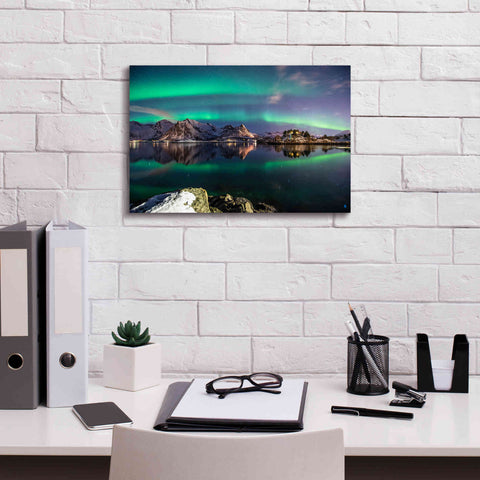 Image of 'Northern Light Aurora Borealis' by Epic Portfolio, Giclee Canvas Wall Art,18x12