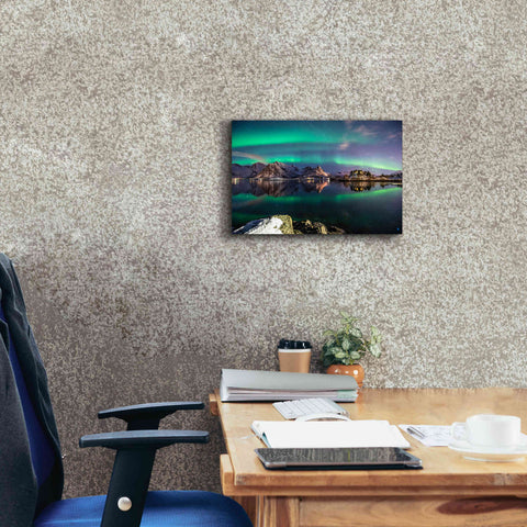 Image of 'Northern Light Aurora Borealis' by Epic Portfolio, Giclee Canvas Wall Art,18x12