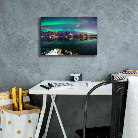 Image of 'Northern Light Aurora Borealis' by Epic Portfolio, Giclee Canvas Wall Art,18x12