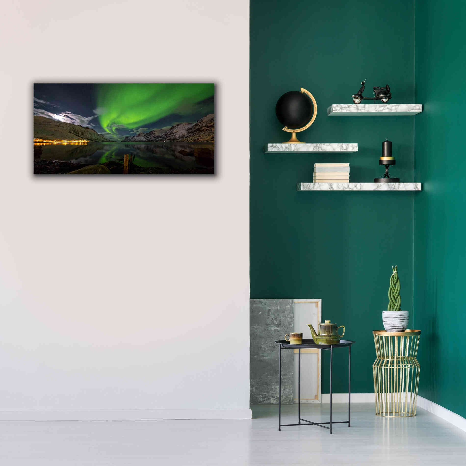 'Northern Lights 1' by Epic Portfolio, Giclee Canvas Wall Art,40x20