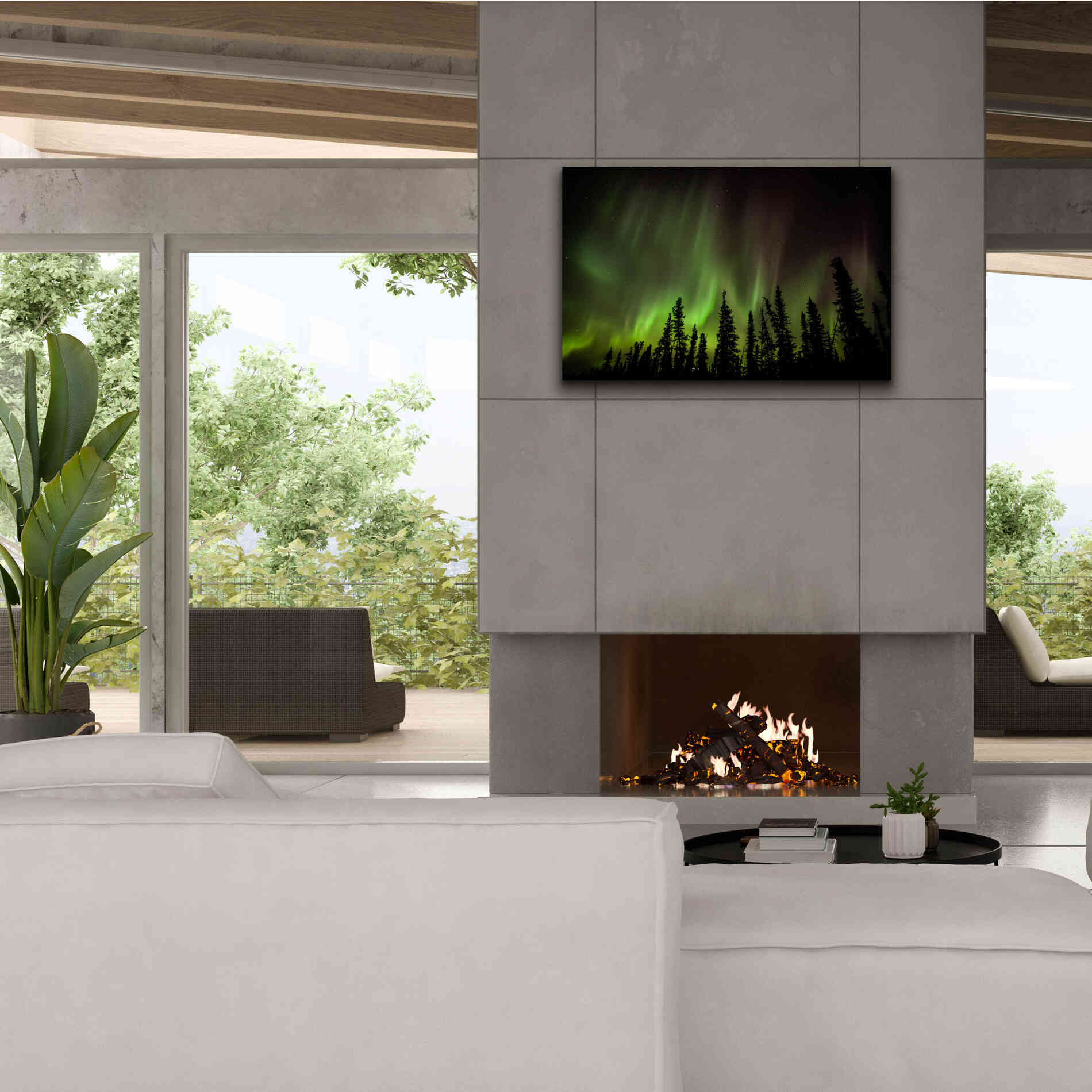 'Northern Lights 2' by Epic Portfolio, Giclee Canvas Wall Art,40x26