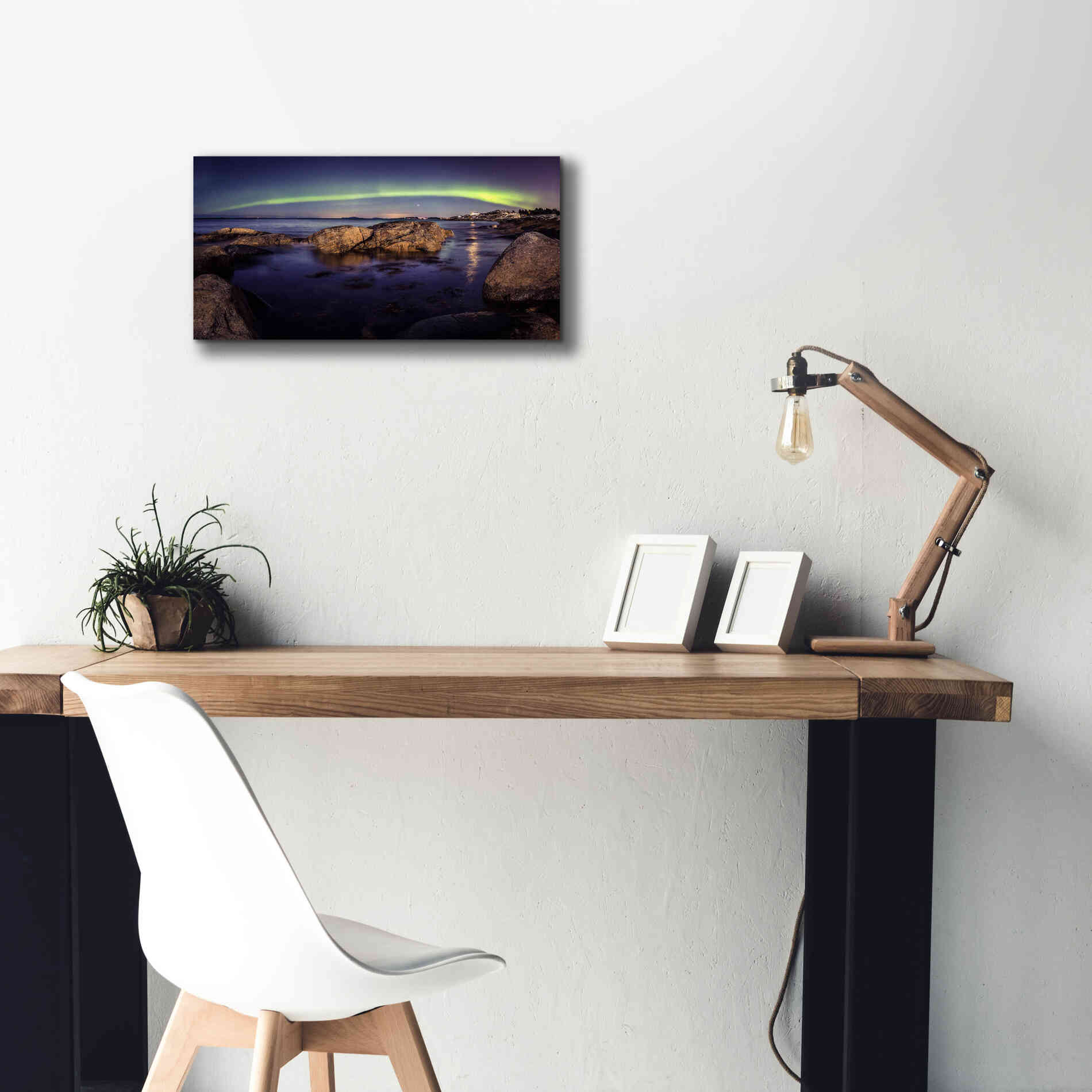 'Northern Lights 6' by Epic Portfolio, Giclee Canvas Wall Art,24x12