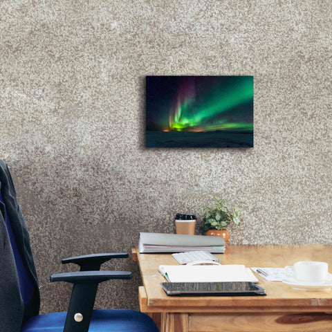 Image of 'Northern Lights Aurora Borealis 3' by Epic Portfolio, Giclee Canvas Wall Art,18x12
