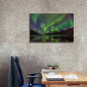 'Northern Lights In Ersfjorden' by Epic Portfolio, Giclee Canvas Wall Art,40x26