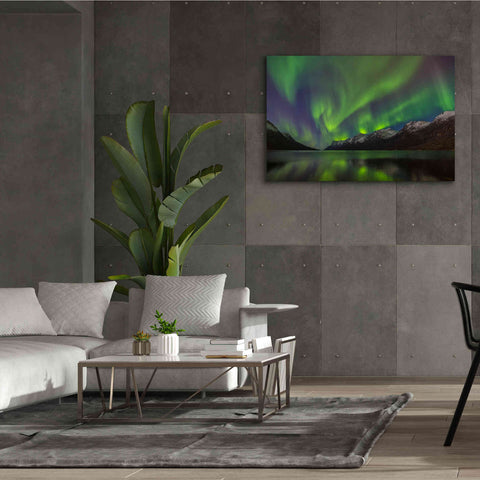 Image of 'Northern Lights In Ersfjorden' by Epic Portfolio, Giclee Canvas Wall Art,60x40