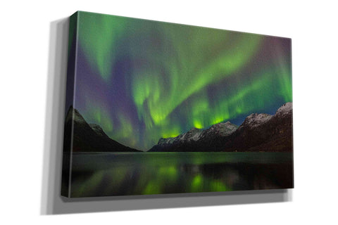 Image of 'Northern Lights In Ersfjorden' by Epic Portfolio, Giclee Canvas Wall Art