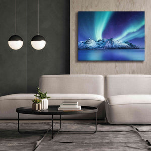 'Northern Lights In The Lofoten Islands Norway 1' by Epic Portfolio, Giclee Canvas Wall Art,54x40