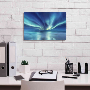 'Northern Lights In The Lofoten Islands Norway 3' by Epic Portfolio, Giclee Canvas Wall Art,18x12