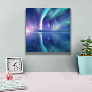 'Northern Lights In The Lofoten Islands Norway 4' by Epic Portfolio, Giclee Canvas Wall Art,12x12