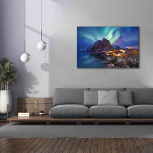 'Northern Lights In The Lofoten Islands Norway 9' by Epic Portfolio, Giclee Canvas Wall Art,60x40