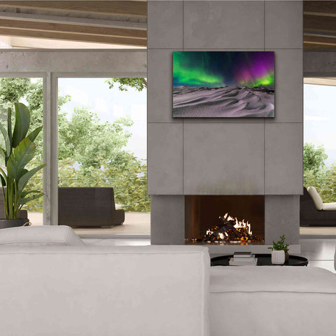 Image of 'Northern Lights On The Arctic Ocean Shore 1' by Epic Portfolio, Giclee Canvas Wall Art,40x26