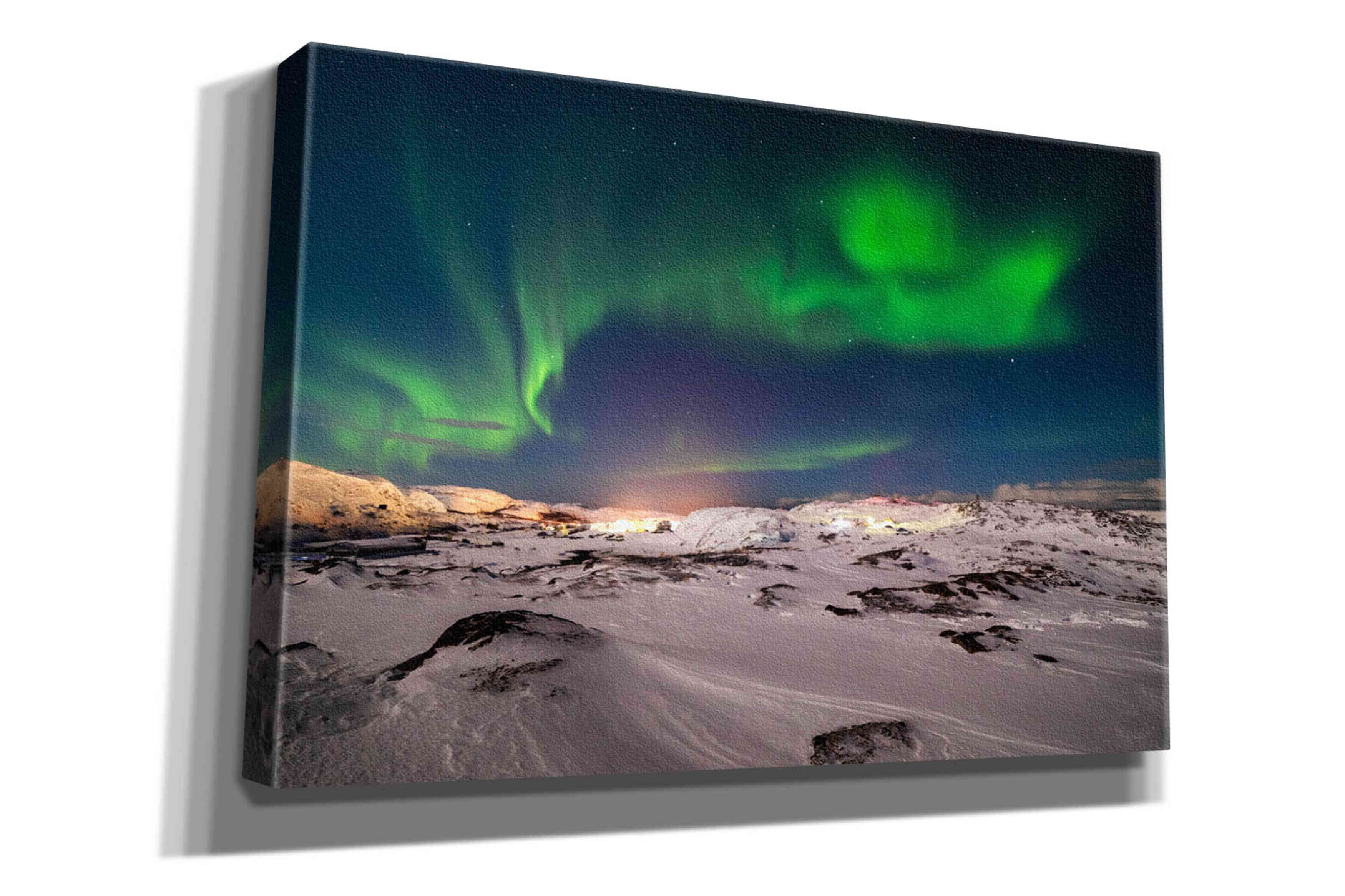 'Northern Lights On The Arctic Ocean Shore 2' by Epic Portfolio, Giclee Canvas Wall Art