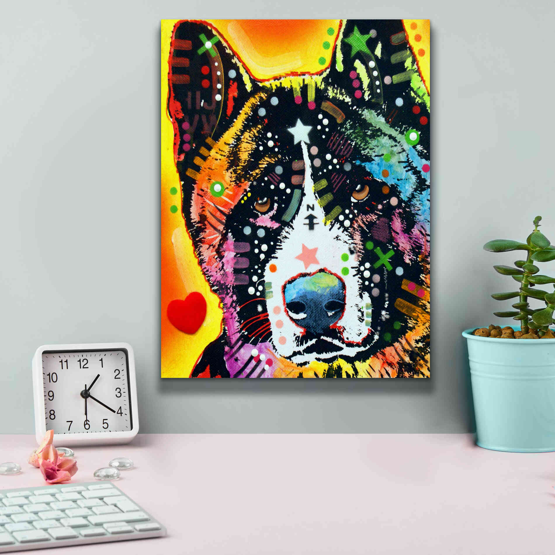 'Akita 1' by Dean Russo, Giclee Canvas Wall Art,12x16